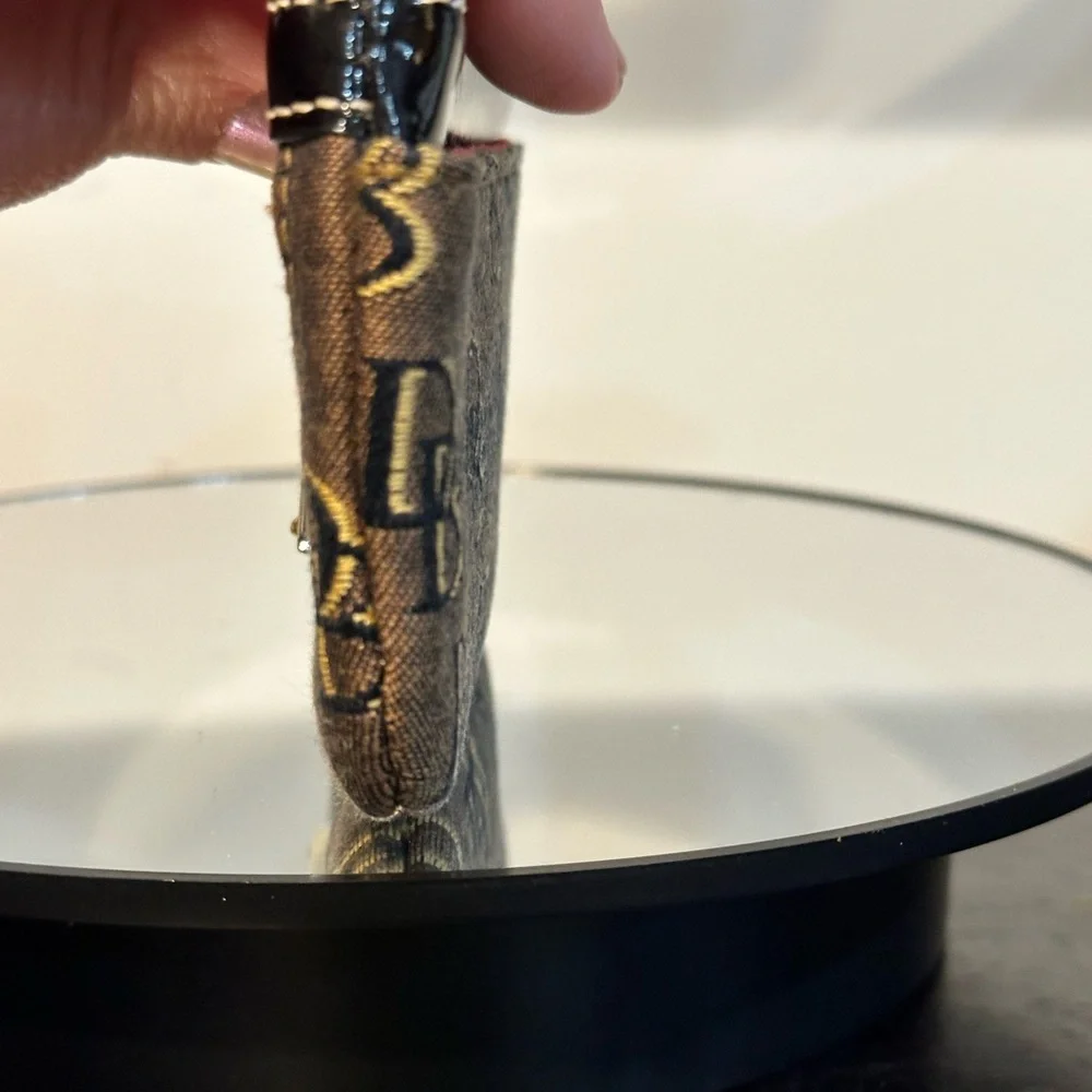 Dooney & Bourke Brown and Black Logo Wallet - Picture 7 of 12